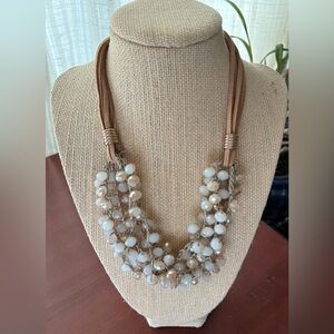 Neutral Multi-Strand Bead Necklace